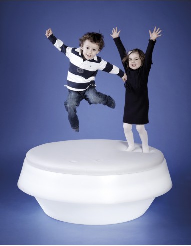 Pouf lumineux blanc Gio – Slide