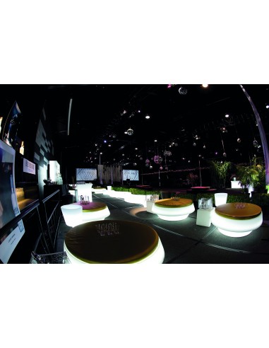 Pouf lumineux blanc Gio – Slide