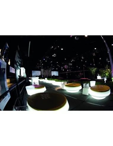 Pouf lumineux blanc Gio – Slide