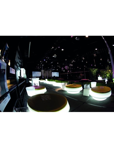 Pouf lumineux blanc Gio – Slide