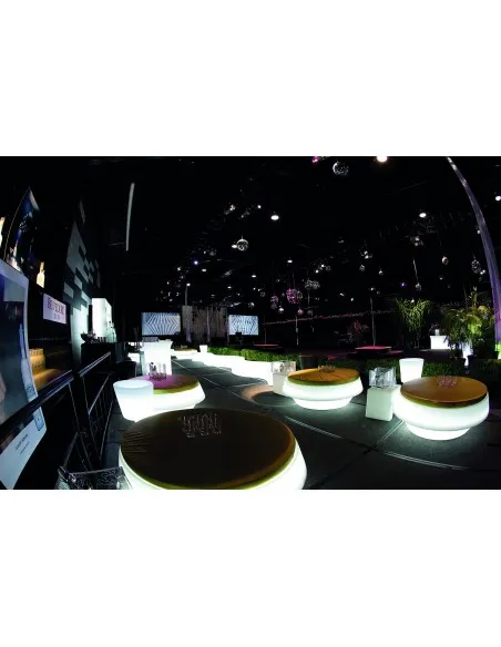 Pouf lumineux blanc Gio – Slide
