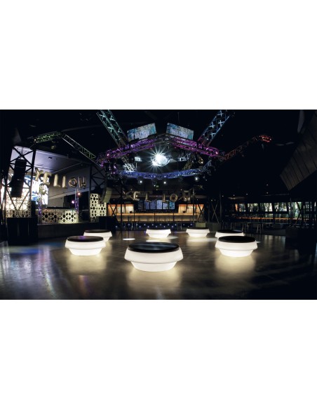 Pouf lumineux blanc Gio – Slide