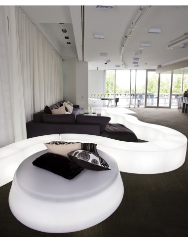 Pouf lumineux blanc Gio – Slide