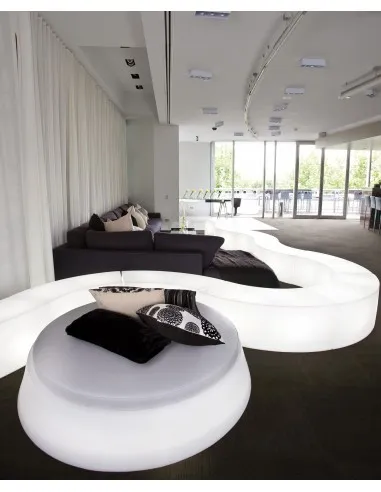 Pouf lumineux blanc Gio – Slide