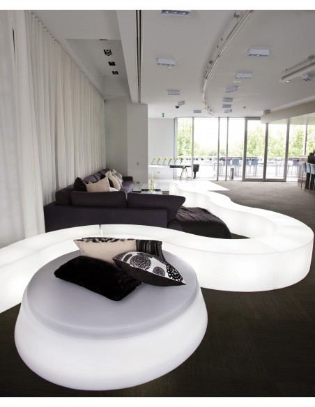 Pouf lumineux blanc Gio – Slide