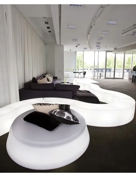 Pouf lumineux blanc Gio – Slide