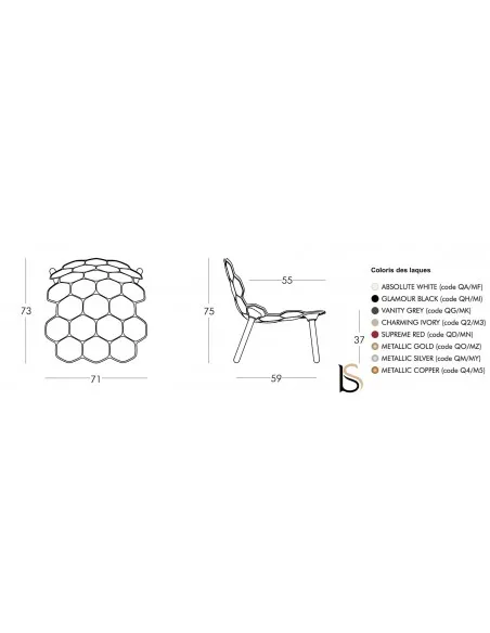 Lot de 2 chaises d’accueil et d’une table basse – Slide