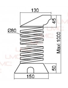 Guide câbles vertical, modèle extensible. 2