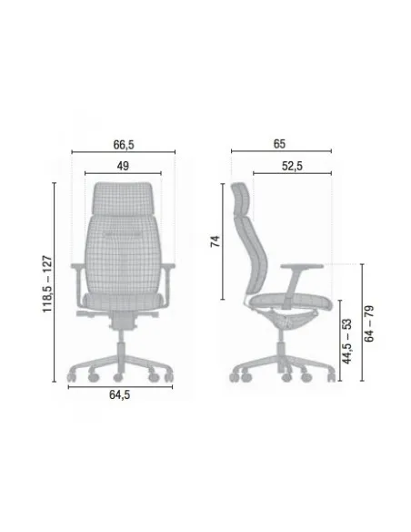 Fauteuil de Direction en cuir modèle Creta - Mobel Linea