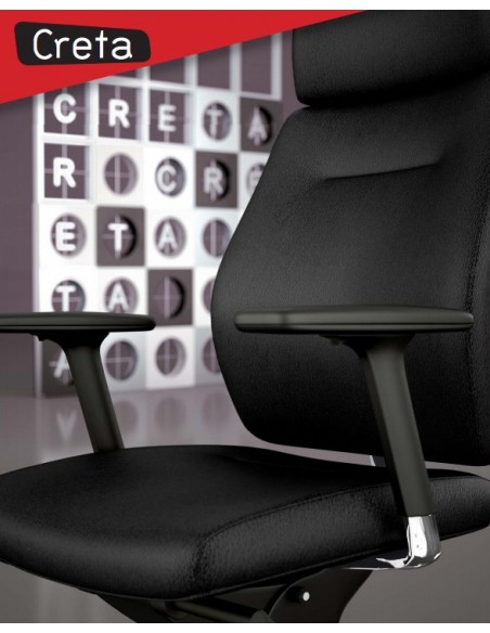 Fauteuil de Direction en cuir modèle Creta - Mobel Linea