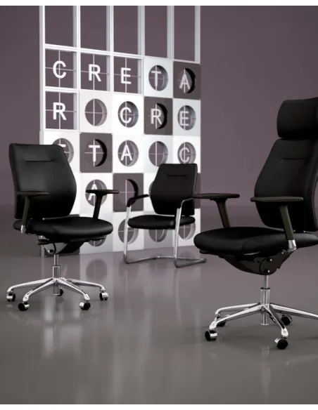 Fauteuil de Direction en cuir modèle Creta - Mobel Linea