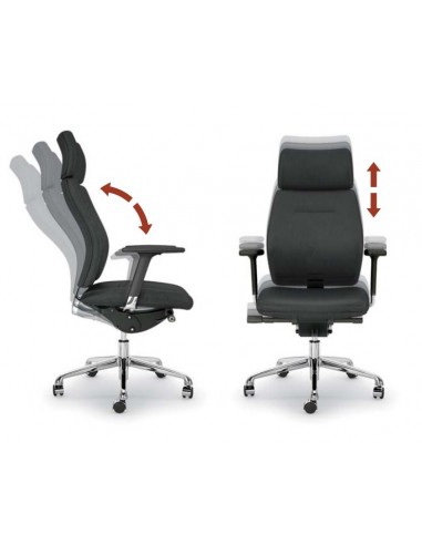 Fauteuil de Direction en cuir modèle Creta - Mobel Linea