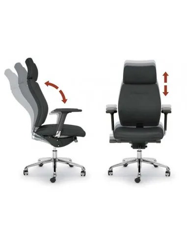 Fauteuil de Direction en cuir modèle Creta - Mobel Linea
