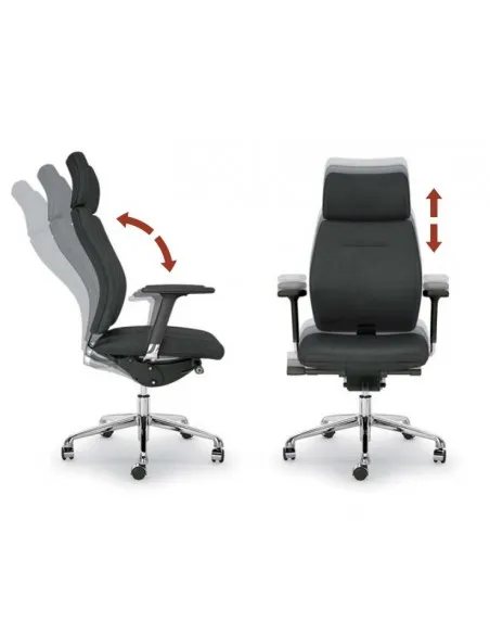 Fauteuil de Direction en cuir modèle Creta - Mobel Linea