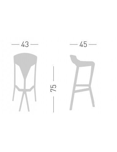 Lot de 2 tabourets de bar Shiver - GABER