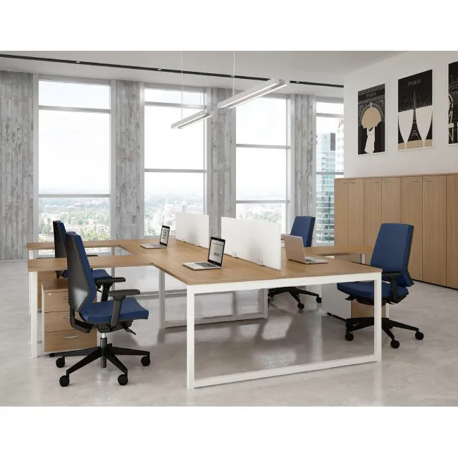 Bureau bench 4 personnes Practika P2 - Quadrifoglio