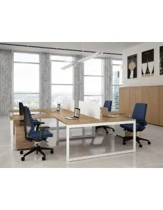 Bureau bench 4 personnes Practika P2 - Quadrifoglio