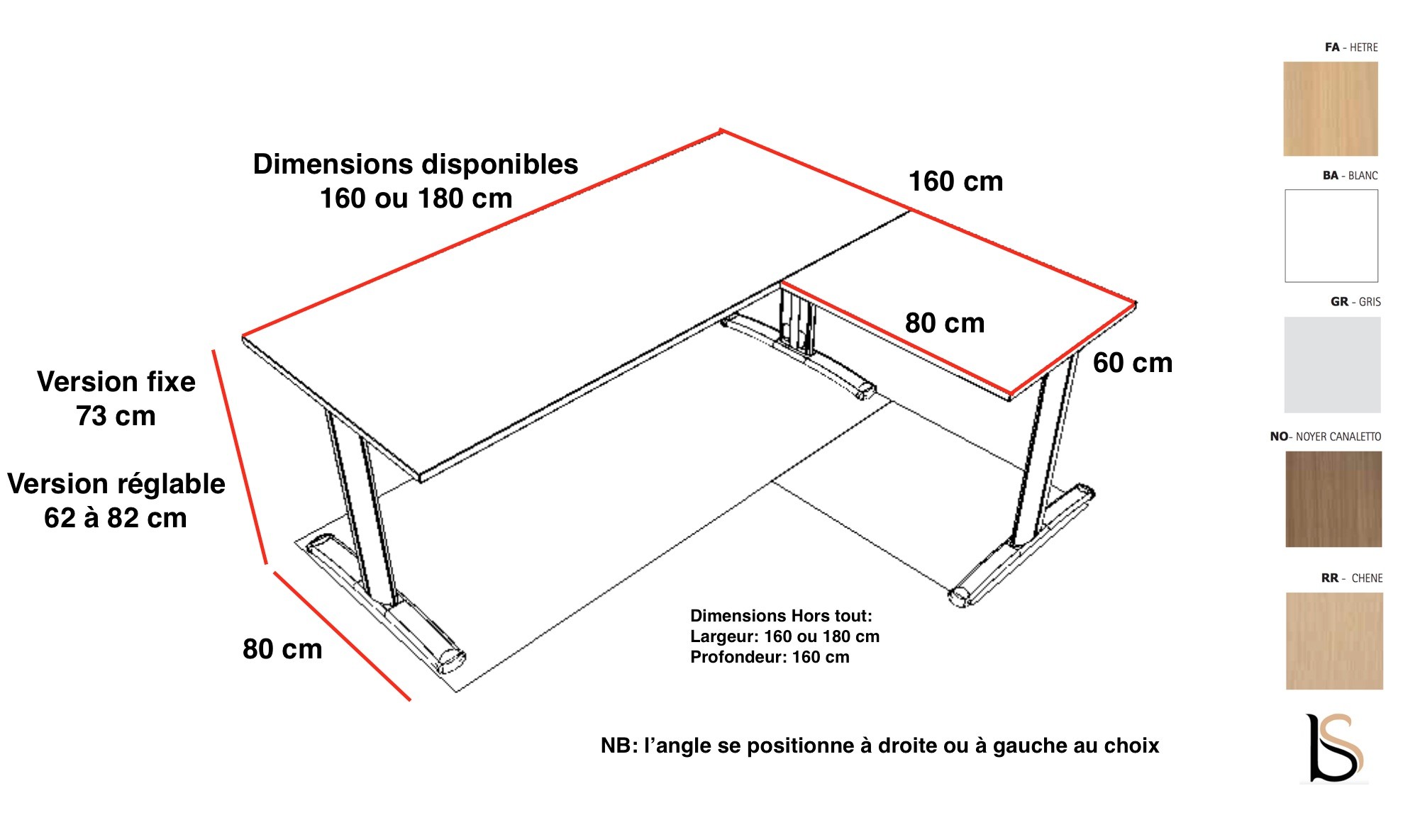 Bureau D Angle Pieds I Practika P5 Quadrifoglio Bureaux Operatif