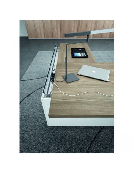 Bureau d'angle T45 avec desserte – Quadrifoglio.