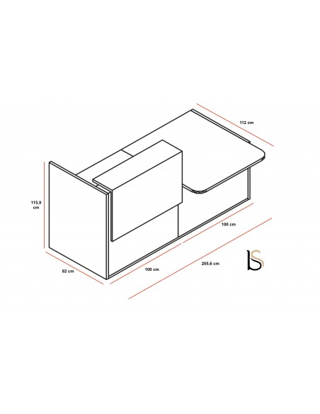 Bureau d'accueil lumineux Tera - MDD
