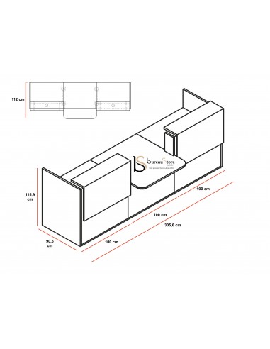 Banque d'accueil lumineuse Tera - MDD