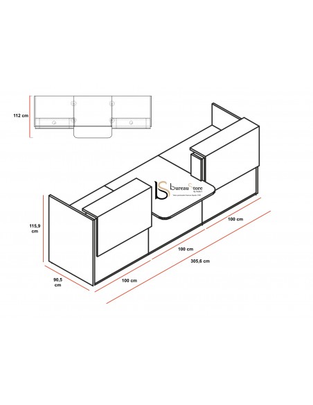 Banque d'accueil lumineuse Tera - MDD