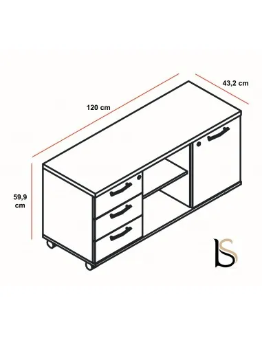 Meuble de service mobile – MDD