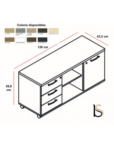 Meuble de service bicolore – MDD 2