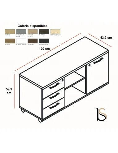 Meuble de service bicolore – MDD