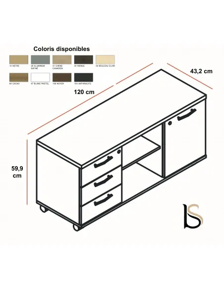 Meuble de service bicolore – MDD