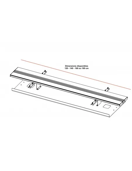 Rail pour bureau bench - Officity