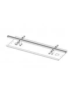 Rail pour bureau bench avec goulotte - Officity 2