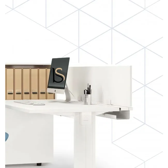 Rail pour bureau individuel avec goulotte - Officity
