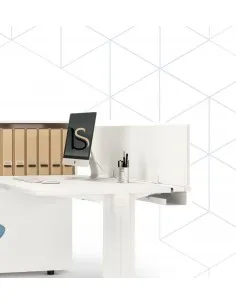 Rail pour bureau individuel avec goulotte - Officity