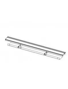 Rail pour bureau individuel avec goulotte - Officity 2