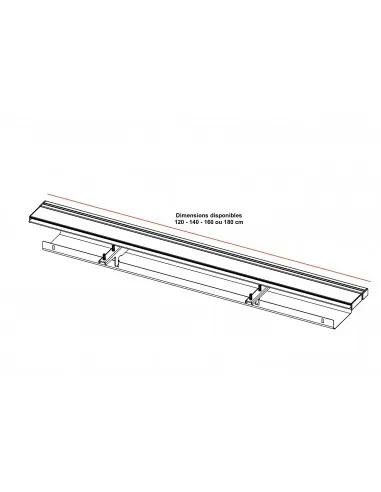 Rail pour bureau individuel avec goulotte - Officity