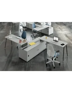 Bureau bench X3 avec rangement - Officity