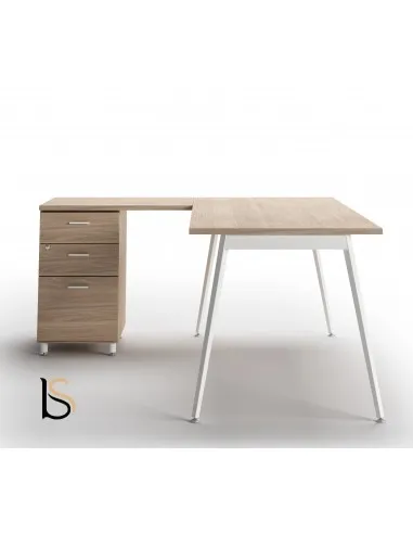 Bureau d’angle avec caisson X3 – Officity