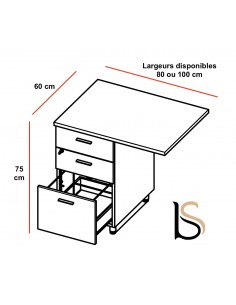 Bureau d’angle avec caisson X3 – Officity 2