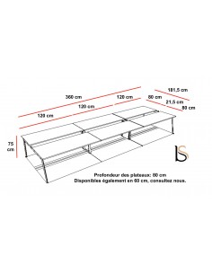 Bureau bench 6 personnes X3 - Officity 2
