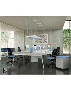 Bureau bench 6 personnes X3 - Officity
