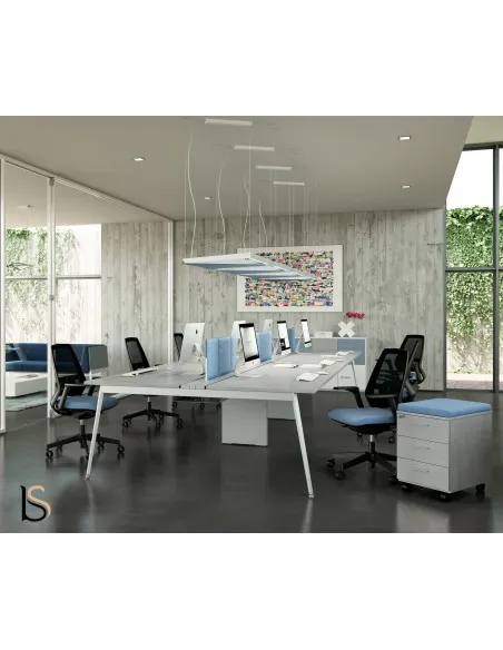 Bureau bench 6 personnes X3 - Officity