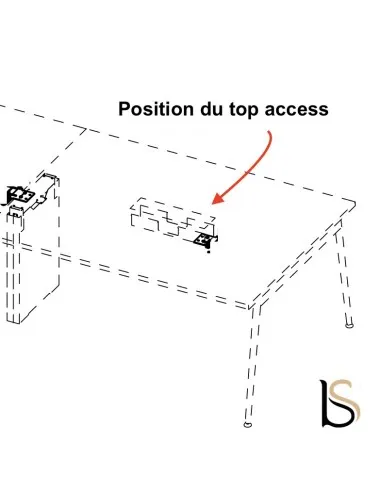 Top access pour table de réunion X3 – Officity.