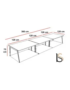 Grande table de réunion X3 – Officity 2