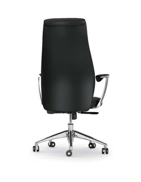 Fauteuil de Direction en cuir avec têtière, modèle VIC – Mobel Linea