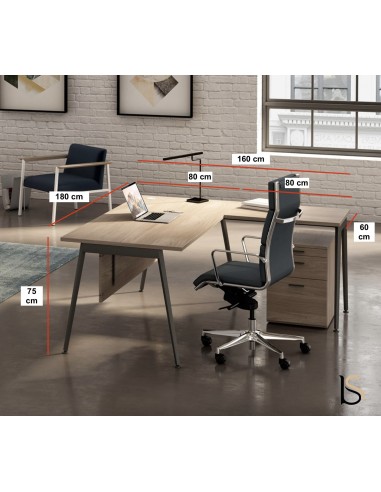 Bureau avec retour X3 – Officity