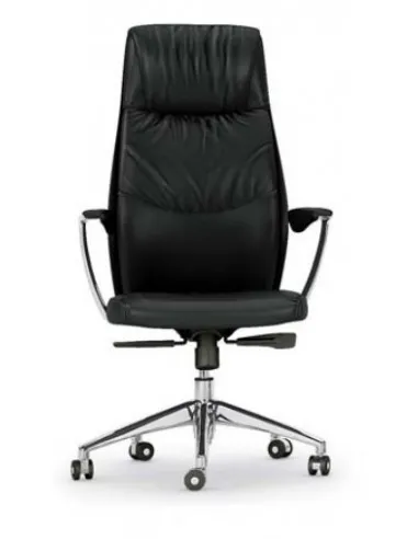 Fauteuil de Direction en cuir avec têtière, modèle VIC – Mobel Linea