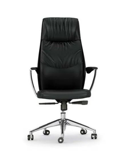 Fauteuil de Direction en cuir avec têtière, modèle VIC – Mobel Linea