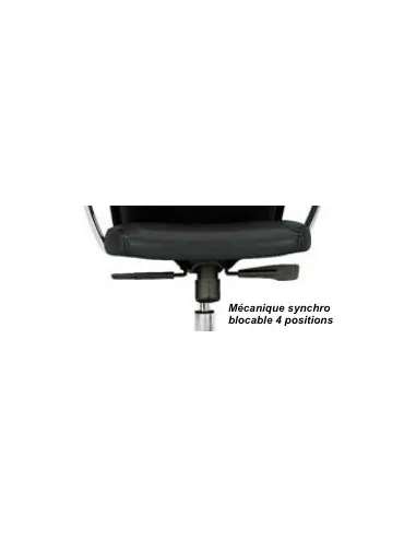 Fauteuil de Direction en cuir avec têtière, modèle VIC – Mobel Linea