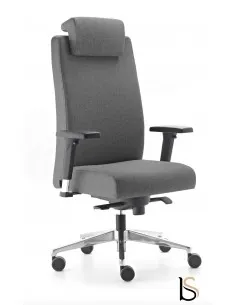 fauteuil-bureau-ergonomique-bost-sokoa-tissu-gris-avec-tetiere 2
